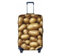 SKKNT Housse de protection pour valise de jardin, motif pommes de terre, lavable, élastique, anti-rayures, noir, Medium