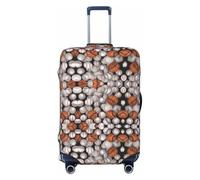 SKKNT Housse de protection pour valise, motif baseball, basketball, football, hockey - Lavable - Élastique - Anti-rayures, noir, Small
