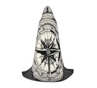 SKKNT Law of the Compass Navigation 1 Print Halloween Cape à capuche pleine longueur avec capuche pour homme et femme pour carnaval