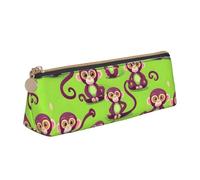 SKKNT Mallette à maquillage avec fermeture éclair Motif singe Vert