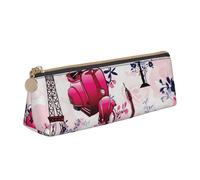 SKKNT Trousse à maquillage avec fermeture éclair Motif Tour Eiffel Paris France Grande capacité Motif triangle