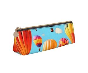 SKKNT Trousse de maquillage grande capacité Motif triangle avec fermeture éclair pour outils d'écriture Motif montgolfières