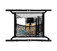 Skkpolo Organiseur de siège de voiture double couche élastique polyvalent | Filet de rangement pour dossier de siège de voiture pour remorque, camping-car, berline, pickup, tracteur, voyage et route