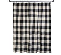 SKL Home by Saturday Knight Ltd. Grandin Rideau de Douche 183 x 183 cm, Noir/Naturel