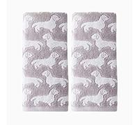 SKL Home by Saturday Knight Ltd Lot de 2 essuie-Mains Motif Chien Gris