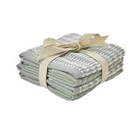 SKL Home Ensemble de Gants de Toilette, Coton, Sauge, 30,5 x 30,5 cm