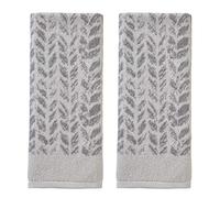 SKL Home Ensemble de Serviettes de Toilette 100% Coton Turc, Gris, 40,6 x 66 cm