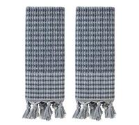 SKL Home Ensemble de Serviettes de Toilette, Coton, Bleu Denim, 40,6 x 66 cm