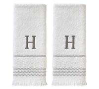 SKL Home Ensemble de Serviettes de Toilette, H, Coton, Blanc, 40,6 x 66 cm