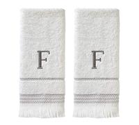 SKL Home Ensemble de Serviettes essuie-Mains, F, Coton, Blanc, 40,6 x 66 cm