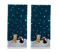 SKL Home Ensemble de Serviettes essuie-Mains pour Chat et Chien, Bleu Sarcelle