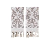 SKL Home Lot de 2 Serviettes de Bain 100% Coton Turc, Taupe