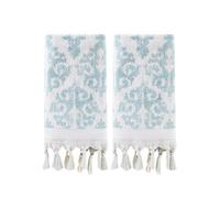 SKL Home Lot de 2 Serviettes de Bain 100% Coton Turc, Turquoise,