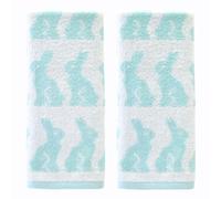 SKL Home Lot de 2 Serviettes essuie-Mains Lapin de Pâques