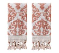 SKL Home Mirage Ensemble de Petites Serviettes à Franges 100% Coton Turc, rosé
