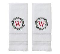 SKL Home Wreath Monogram Lot de 2 essuie-Mains