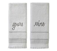 SKL Home Yours & Mine Ensemble de Serviettes essuie-Mains Blanc