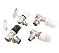 SKLIQMMV Vanne de radiateur de Type Angulaire sans tête thermostatique for système CVC, vanne de régulation de température DN15 DN20 DN25(DN20)