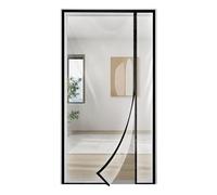 Skloopearg SCD-TP-002 Rideau de porte isolé transparent réversible à ouverture latérale gauche ou droite Convient aux portes jusqu'à 91,4 x 208,3 cm