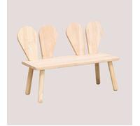 SKLUM Banc en Bois Buny Style Kids Pin Dossiers Oreilles de Lapin Meuble d'Appoint pour Chambre d'Enfant et Salle de Jeux