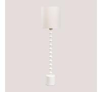 Lampadaire en lin Alieta SKLUM Blanc Gardenia 161 cm Blanc Gardenia