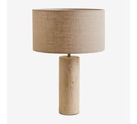 Lampe De Table En Travertin Bolgar Beige Lin