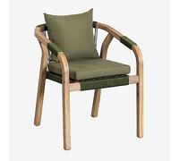 SKLUM Lot de 2 Chaises de Salle à Manger avec Accoudoirs en Bois d'Acacia Dubaï