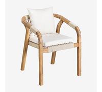 SKLUM Lot de 2 Chaises de Salle à Manger avec Accoudoirs en Bois d'Acacia Dubaï Brun Acacia