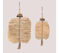 SKLUM Lot de 2 Décorations Murales en Raphia Pravia Naturel