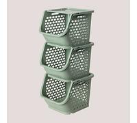 SKLUM Lot de 3 paniers de Rangement Bazyl