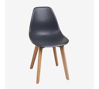 Lot De 4 Chaises De Salle À Manger Scand Nordic Gris Foncé Gris