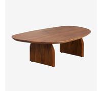 Table Basse En Bois D'acacia Bedum Marron Cendré Marron