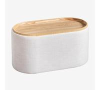 SKLUM Table Basse Ovale en Lin avec Plateau et Rangement Berkeleni