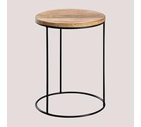 SKLUM Table d'Appoint Ronde en Manguier (Ø30 cm) Tannam Mangue