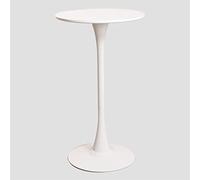 Table haute ronde Ø60 cm en MDF et métal Ivet Blanc