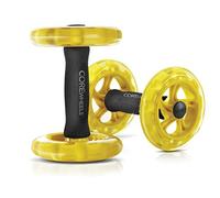 SKLZ Roue abdominale CoreWheels – Poignées ergonomiques en mousse – Jaune/Noir, Taille unique
