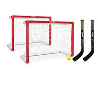 SKLZ Ensemble de Hockey Miniature d'intérieur Pro, Comprend 2 buts, 2 bâtons et 1 Balle en Mousse, Taille Unique, Rouge