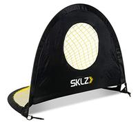 SKLZ Football 2 en 1 Precision Pop-Up But de Football et Cible d'entraînement, Matériel d'entraînement de Football, Noir Jaune, 4ft x 3ft