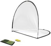 SKLZ Home Practice Kit de Terrain Domicile avec Filet, balles de Golf, Tapis de Lancement et Tees Mixte, Noir/Jaune, Taille Unique