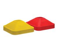 SKLZ Mini Cones-Cônes d'entraînement 5 cm (x20) pour exercices d'agilité & vitesse-Base carrée stable-Jaune/rouge haute visibilité-Sangle de transport incluse.