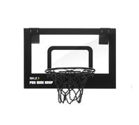 SKLZ Pro Mini Hoop Micro avec panneau 38×25cm incassable, arceau Break-Away à ressort, mini-ballon mousse 10cm et fixation porte rembourrée - panier de basketball intérieur compact