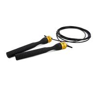 SKLZ Speed Rope Pro, Noir - Poignée ergonomique confortable, roulements à billes lisses, câble durable anti-torsion, corde enduite ajustable de 120'', poignées légères de 6'' en caoutchouc