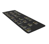 SKLZ TriggerPoint Mat Formateur avec des Exercices Illustrés, Antiderapant Tapis d'exercice pour La Maison, Appareils De Musculation, Noir, 72" X 24" / 183Cm X 61Cm, 25 Exercices