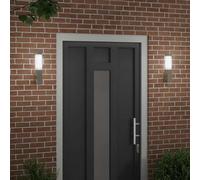 SKM Appliques murales extérieures 2 pcs Argent 10,5 x 6 x 35 cm,Maison & Jardin,Luminaires,Lampes,Argent,1.3KG,4005960