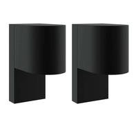 SKM Appliques murales extérieures 2 pcs Noir 12 x 7 x 15 cm,Maison & Jardin,Luminaires,Lampes,Noir,1KG,4005980