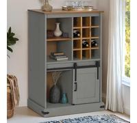 SKM Armoire à vin Halden casiers à vin Porte coulissante Gris pin,Meubles,Armoires & Meubles de Rangement,Caves à vins & spiritueux,Gris,34KG,4018447