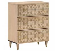 SKM Armoire latérale 60x33x75 cm Bois Massif de manguier,Meubles,Armoires & Meubles de Rangement,Buffets & bahuts,Brun,21.98KG,358251