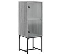 SKM Armoire latérale avec Porte en Verre Sonoma Gris 35x37x100 cm,Meubles,Armoires & Meubles de Rangement,Buffets & bahuts,Gris,16.17KG,836558