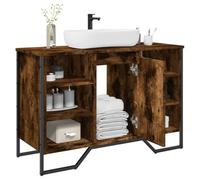 SKM Armoire lavabo de Salle de Bain chêne fumé 91x35x60 cm,Meubles,Ensembles de Meubles,Ensembles de mobilier pour salles de Bains,Chêne fumé,22.85KG,848666