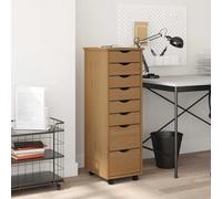 SKM Armoire roulante avec tiroirs Moss Bois de pin Marron Miel,Meubles,Armoires & Meubles de Rangement,Casiers & armoires de Rangement,Brun,17.38KG,355894